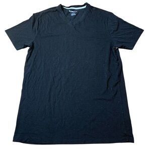 💜 William Rast Men’s Black V-Neck Pima Cotton Modal Blend Tee - Small